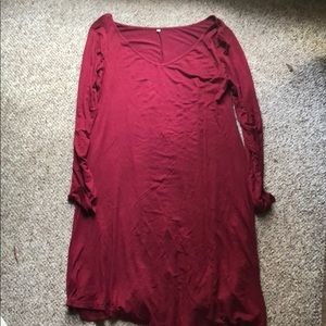 Red Long Sleeve Dress